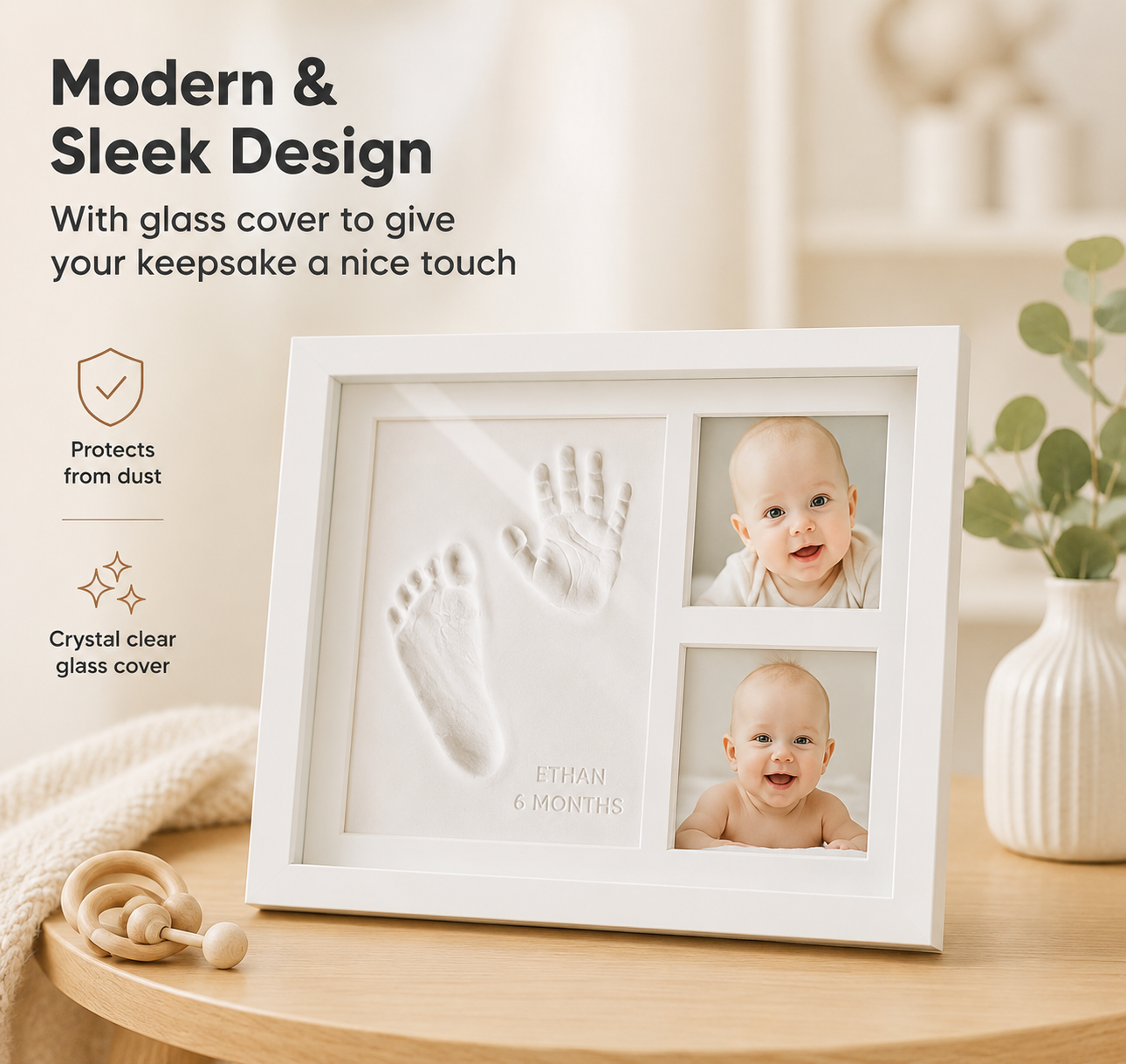 Baby Handprint & Footprint Keepsake Frame Kit