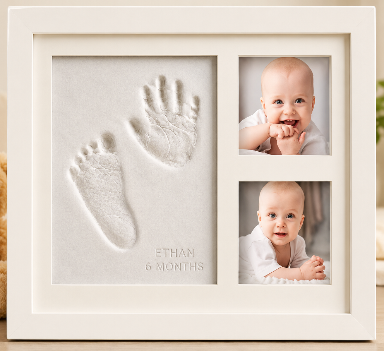 Baby Handprint & Footprint Keepsake Frame Kit