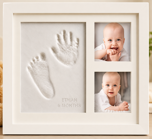 Baby Handprint & Footprint Keepsake Frame Kit ⭐