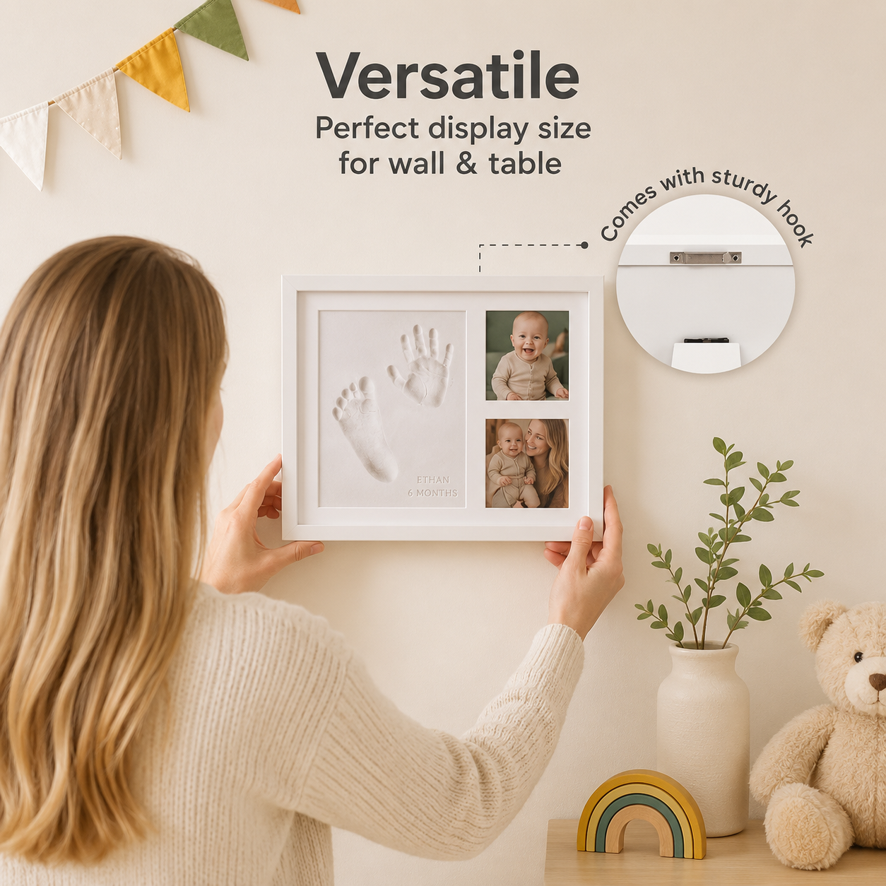 Baby Handprint & Footprint Keepsake Frame Kit